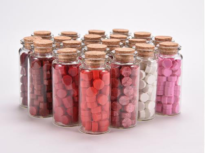 Cork cap small bottle octagonal wax wax wax seal seal wax granule 23 colors optional