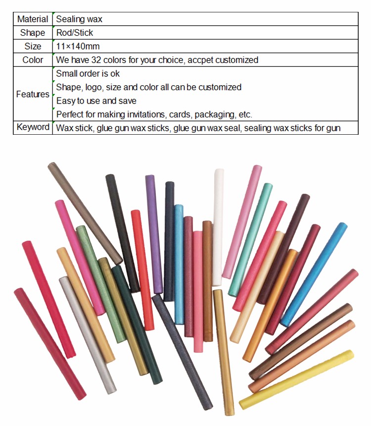 Wholesale 11mm wax seal glue sticks-Glue Gun Sealing Wax-HEBEI RUIPIN TRADE  CO., LTD.